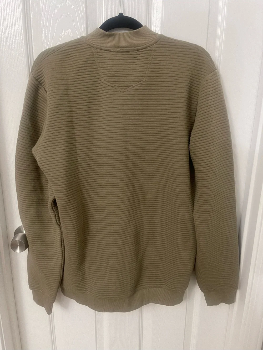 London Peter Werth Men's Olive Ribbed Zip Jacket Size L